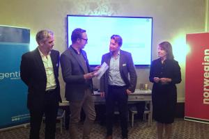 Gonzalo Peluffo, Haavard Sveen, Martin Dahl Jespersen and Ambassador Betina Fonseca.